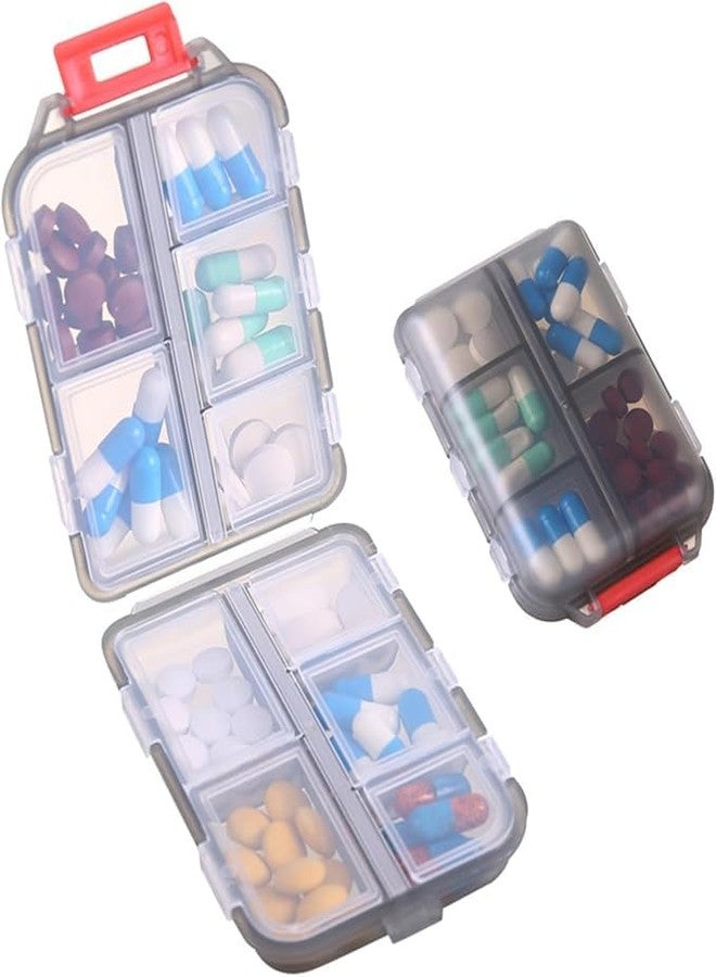 Prostuff.in® Medicine Pill Box Travel Medicine Case Kit, Mini Pocket Size Travel use medicine Organizer Box Flip Design Double Layer Tablet or Capsule Case 1pcs (Multicolour) - Image 1